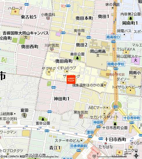 ザ・ビッグ奥田南店付近の地図